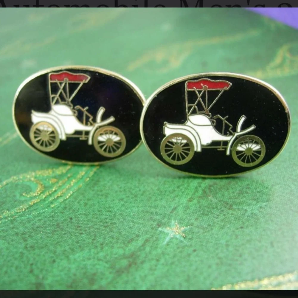 Vintage Antique Design Model T Cufflinks Vintage Car Victorian Automobile Men's